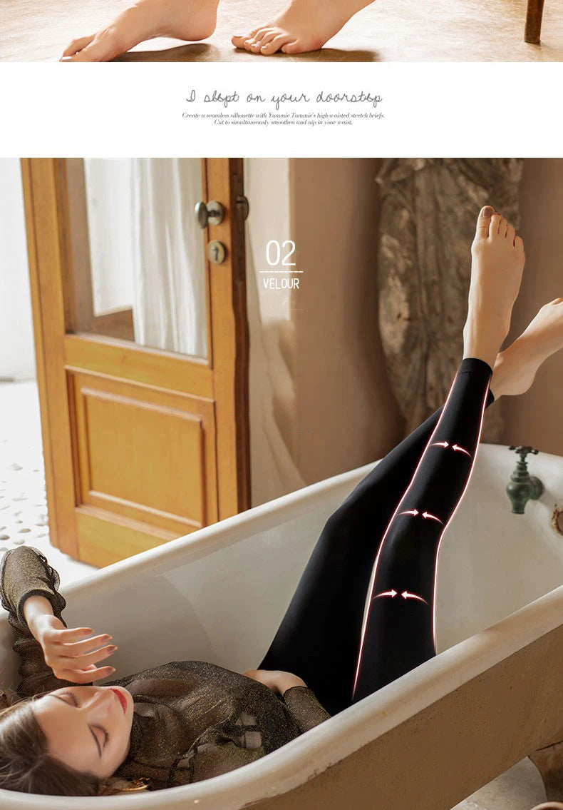 Leggings d'hiver pour femmes, leggings chauds unis en velours, leggings taille haute, leggings extensibles